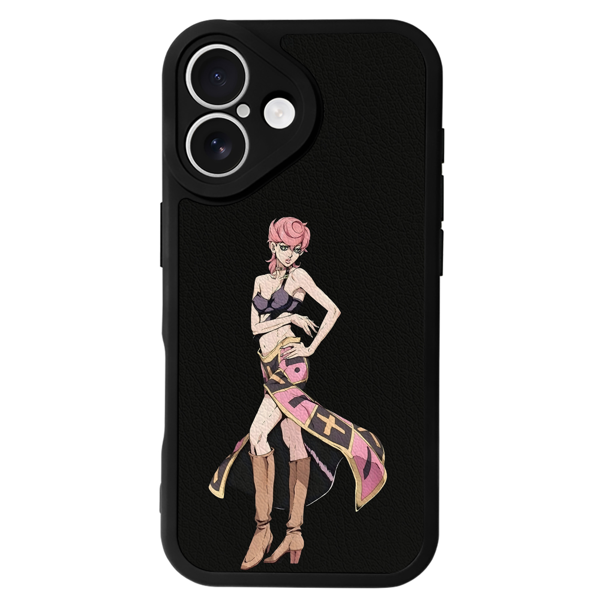 （画像用） ジョジョの奇妙な冒険 トリッシュ?ウナ JoJo's Bizarre Adventure Trish Una 【iPhone 16シリーズ対応】シリコンスマホケース（レザー調） 材質：シリコン